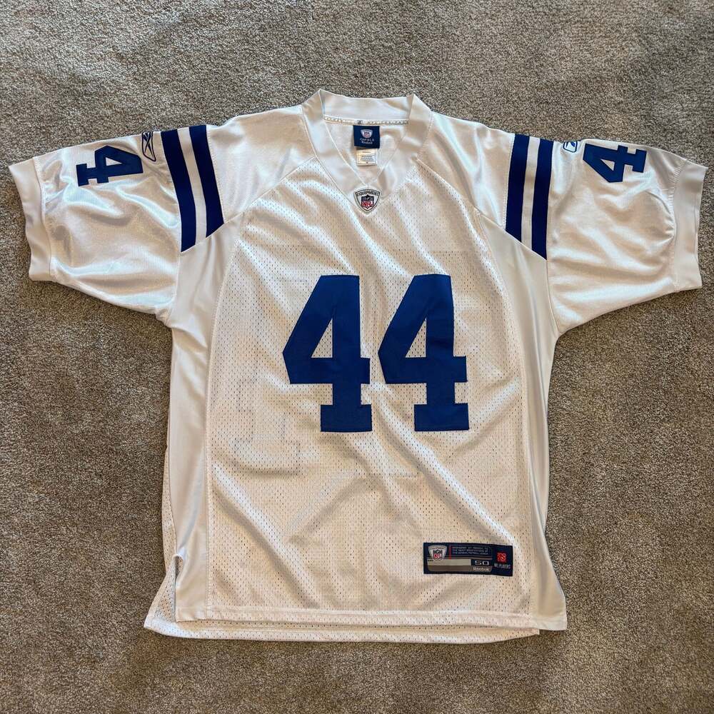 NFL Authentic #44 Clark Jersey Men's Large Short Sleeve Grayish L V-Neck